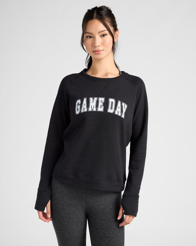 Black $|& Interval Game Day Graphic Sweatshirt - SOF Front
