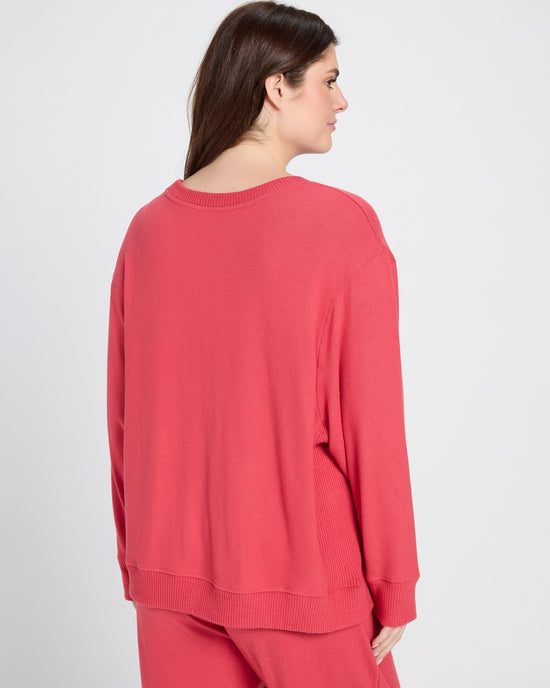 Soft Rose $|& SEAS Hacci Graphic Crew "Dream Often" Graphic Pullover - SOF Back