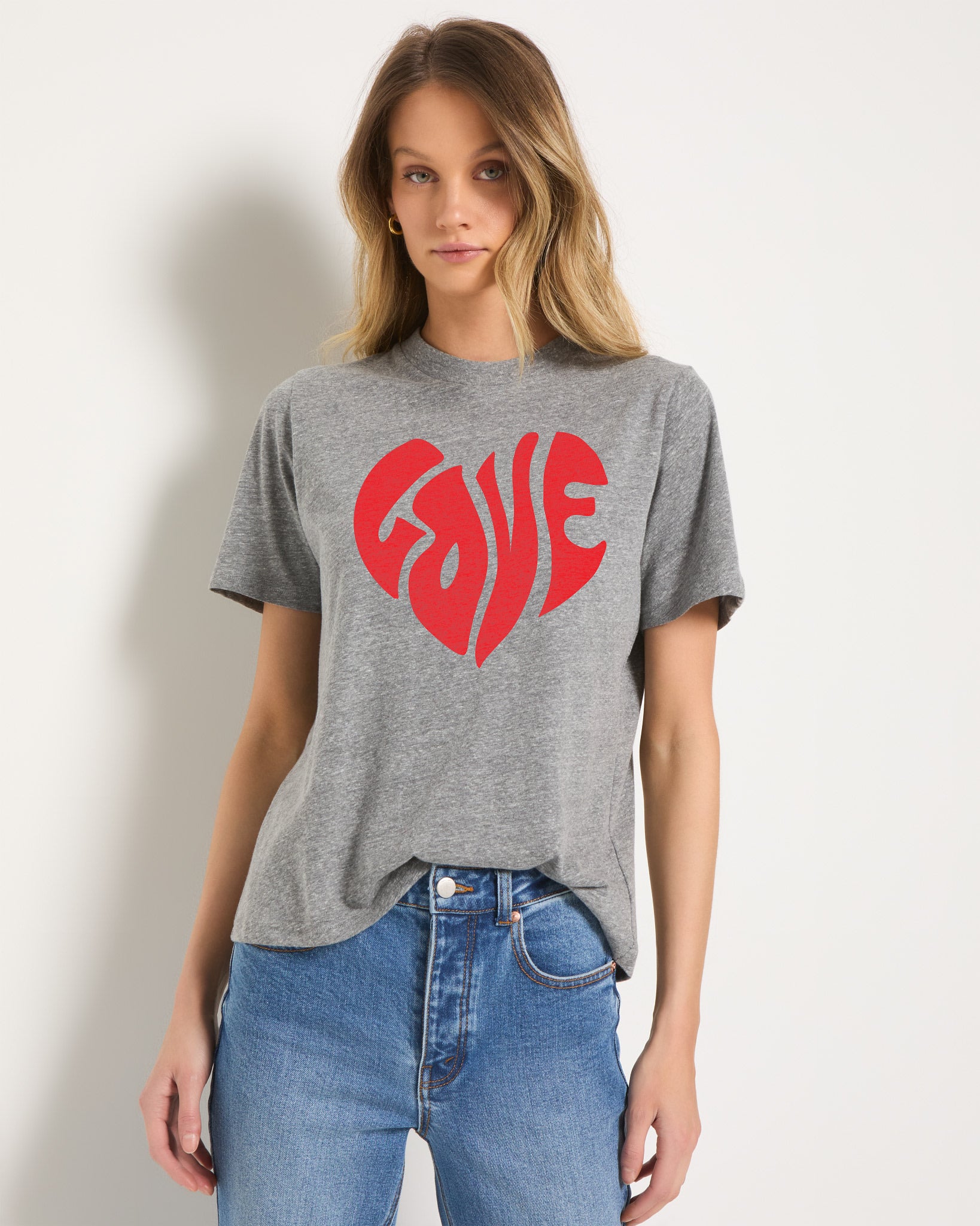 Heather Grey $|& SEAS Current Relaxed Love Graphic Tee - SOF Back