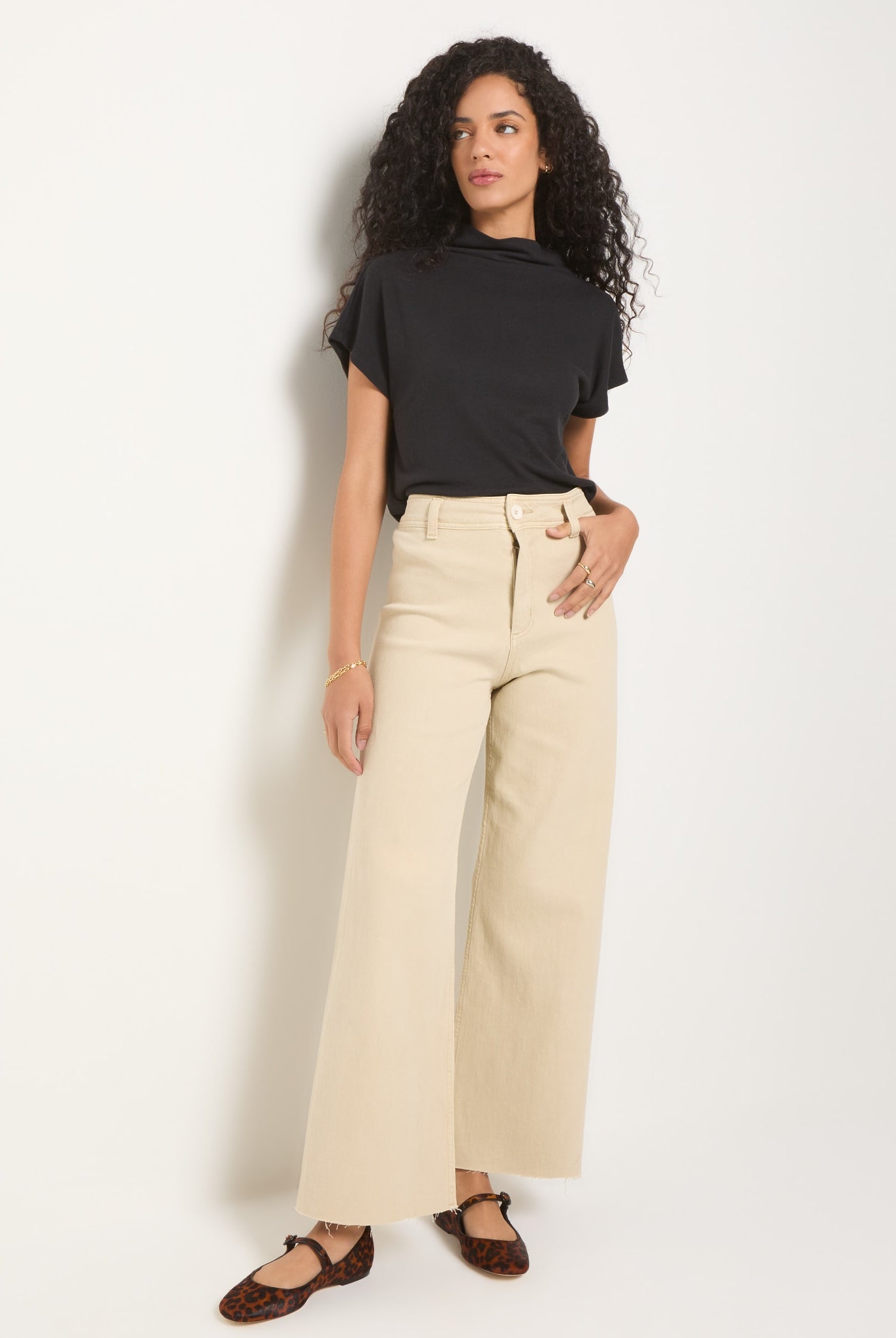 Black $|& SEAS Pier Funnel Neck Hacci Tee - UGC On Fig