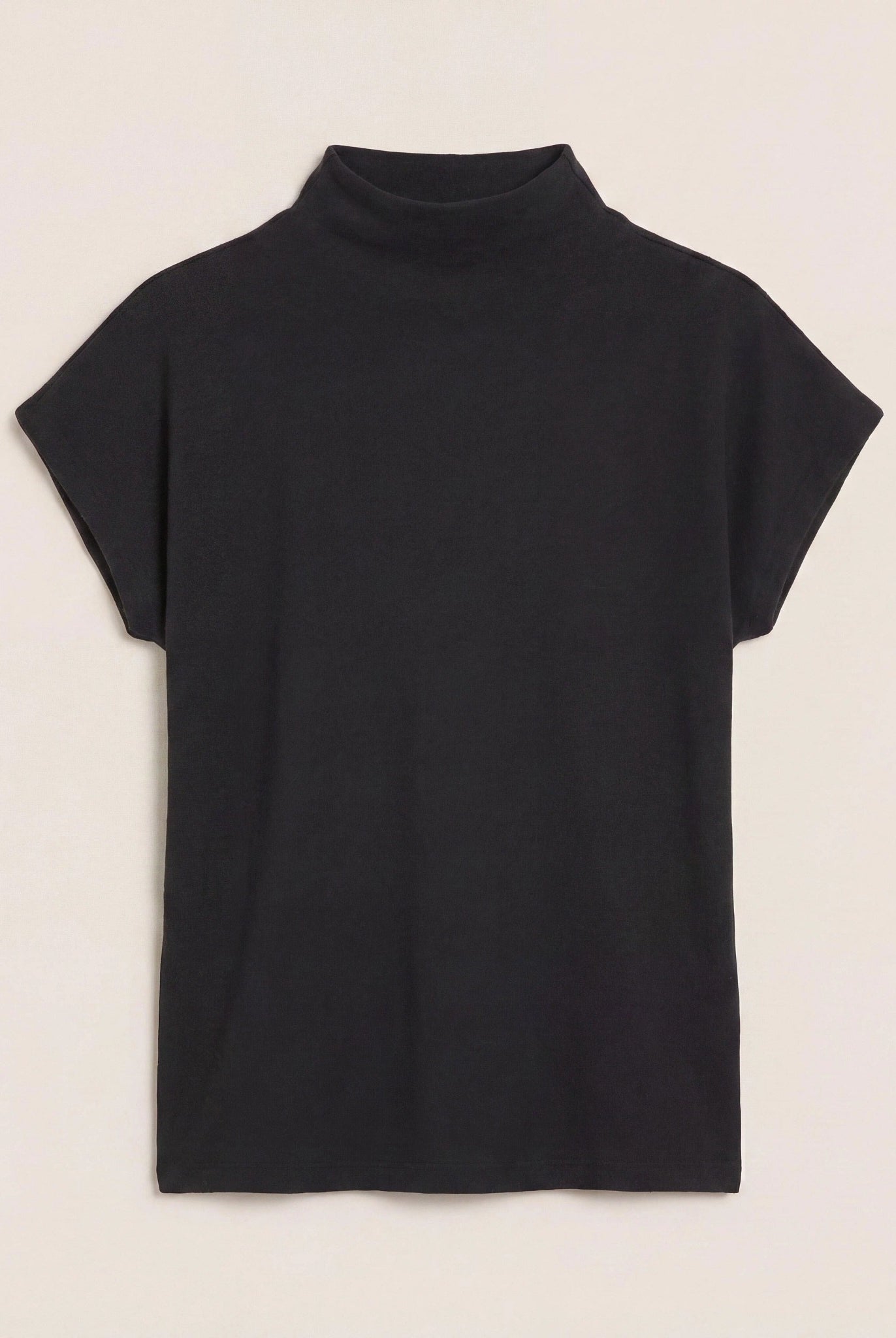 Black $|& SEAS Pier Funnel Neck Hacci Tee - Hanger Detail