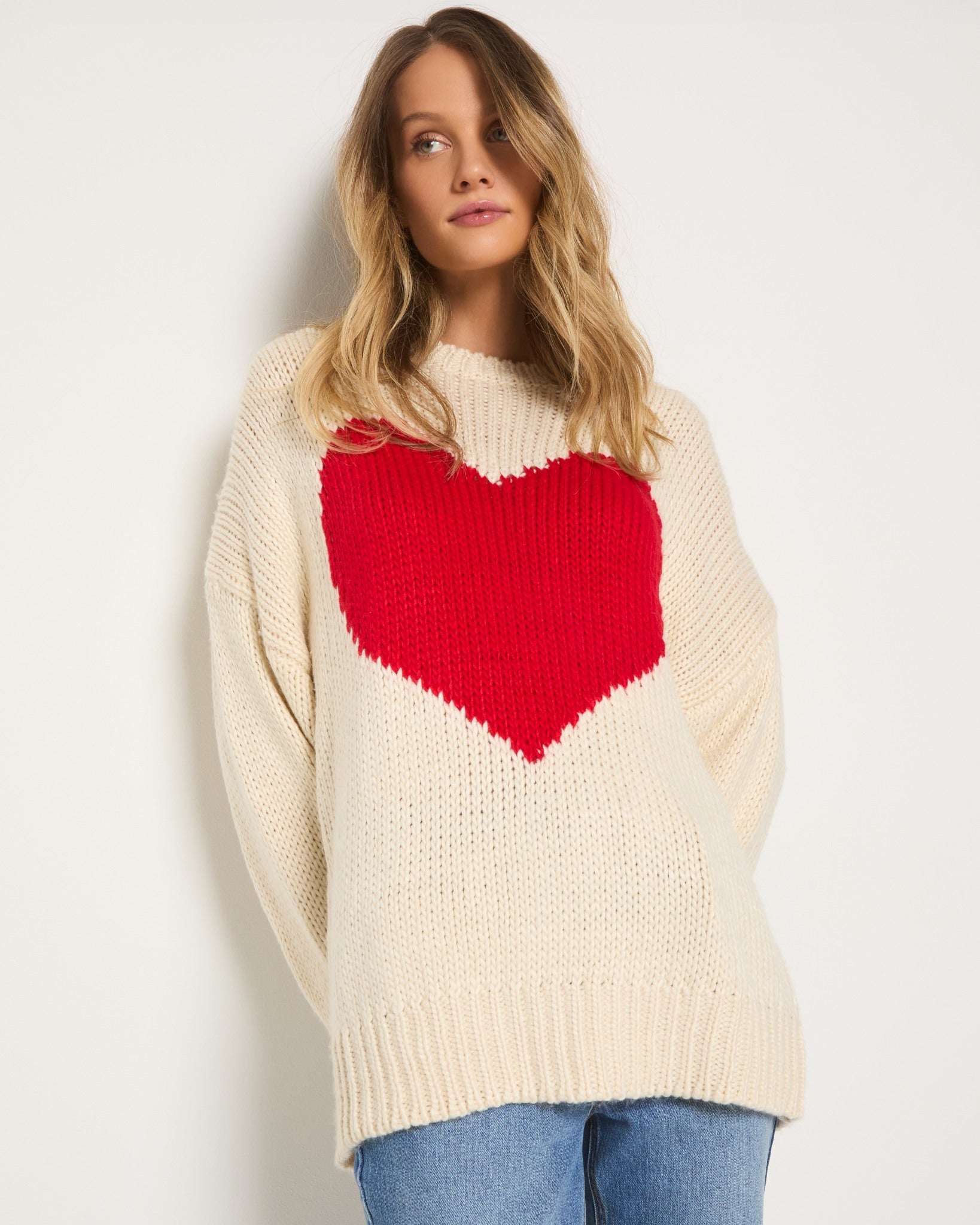 Amara Heart Patchwork Trousers, Oat