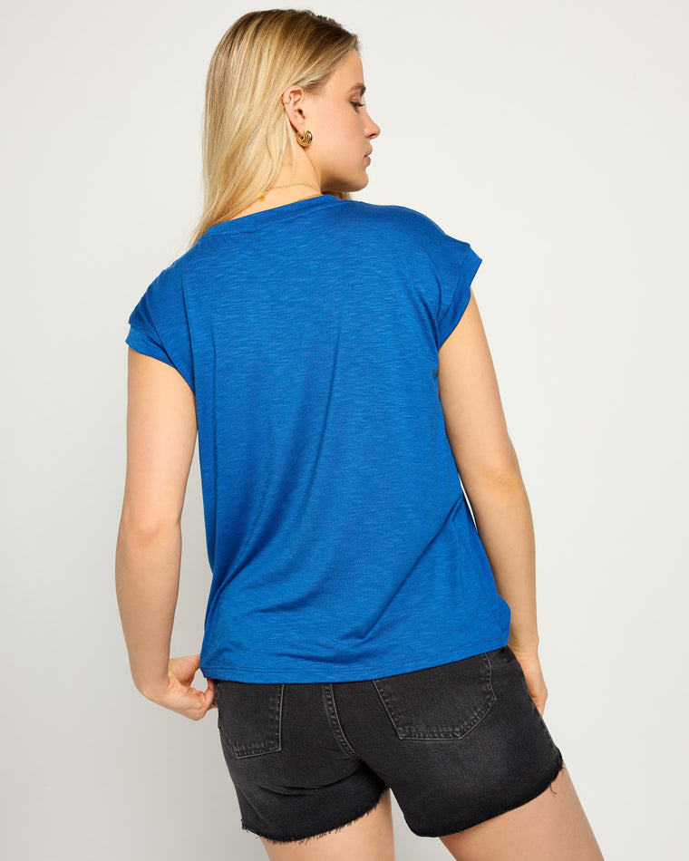 Coastal Cobalt $|& SEAS Merrit Island Short Sleeve Tee - SOF Detail