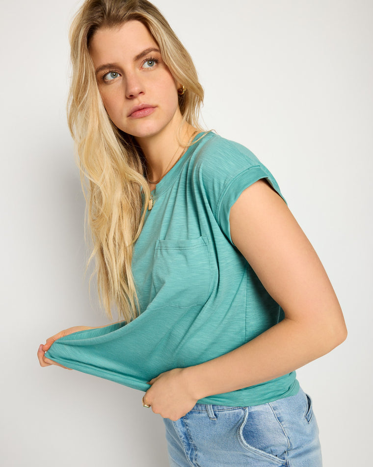 Seaglass $|& SEAS Merrit Island Short Sleeve Tee - SOF Detail