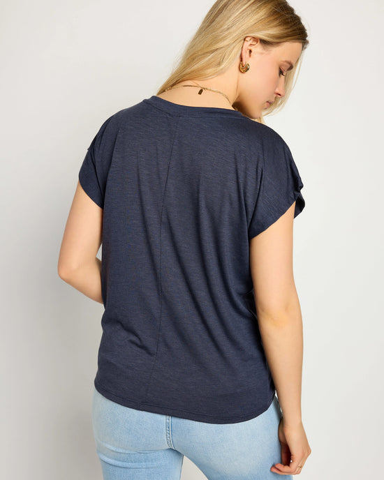 Mariner Midnight $|& SEAS SoCal Short Sleeved Top - SOF Detail