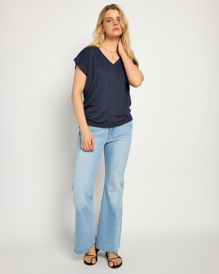 Mariner Midnight $|& SEAS SoCal Short Sleeved Top - SOF Side