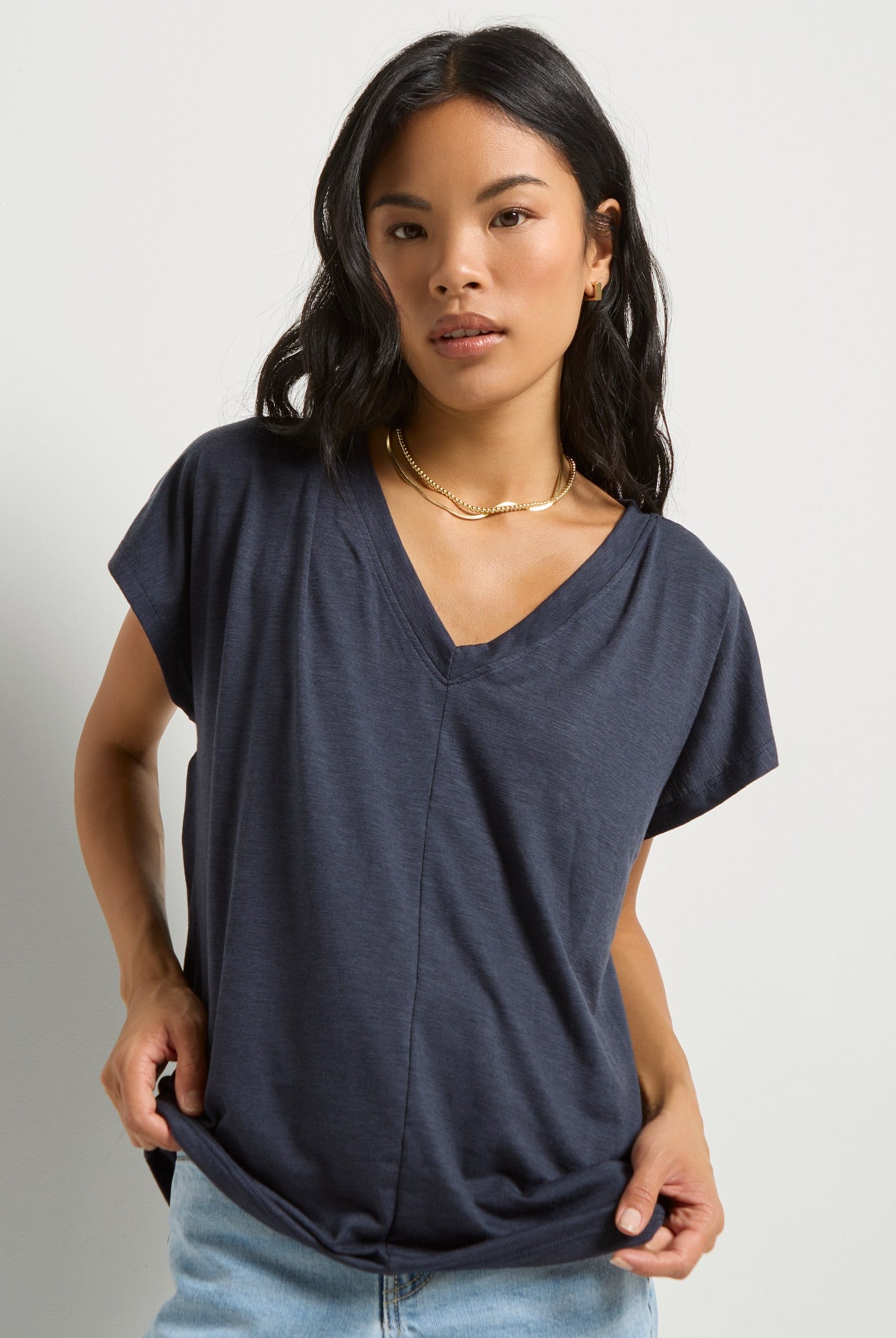 Mariner Midnight $|& SEAS SoCal Short Sleeved Top - VOF Front