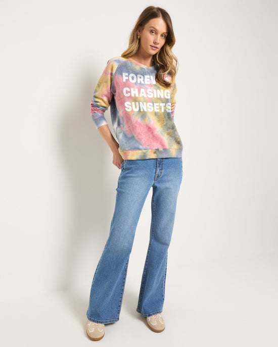 Butter Printed Tie Dye $|& SEAS Chasing Sunsets Tie Dye Graphic Pullover - UGC On Fig