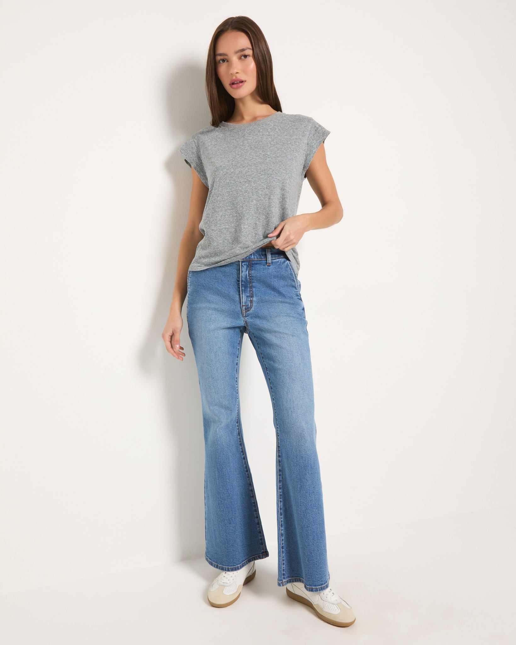 Heather Grey $|& SEAS Tides Winged Muscle Tank - UGC On Fig