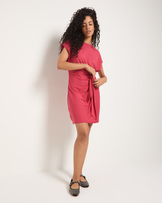 Soft Rose $|& SEAS Bayfront Tied Waist Dress - UGC On Fig