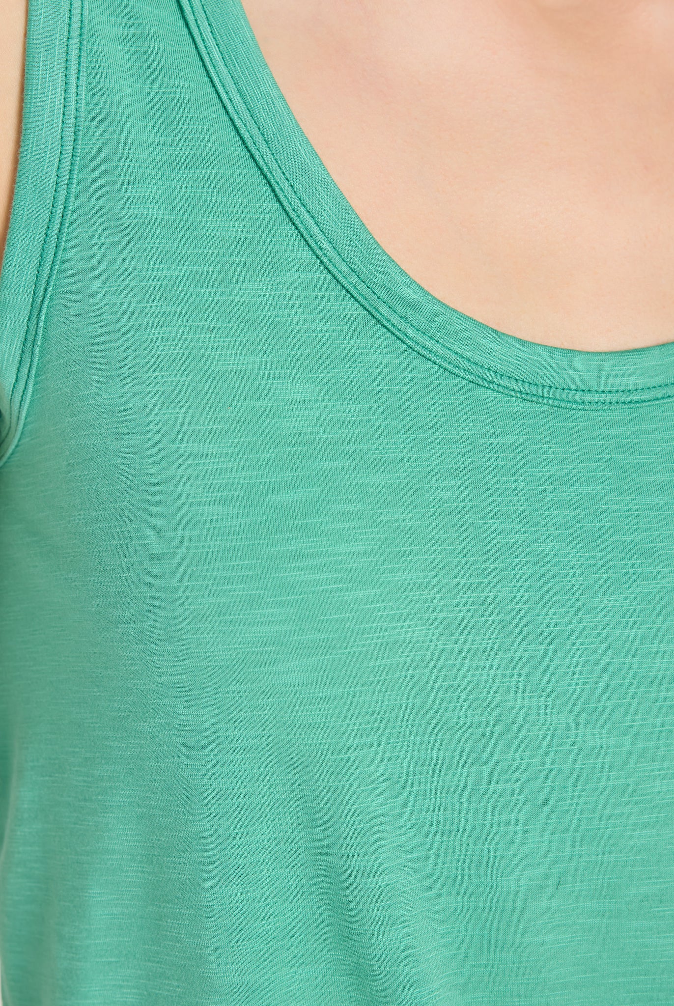 Green Apple $|& SEAS Redwood City Banded Slub Tank - SOF Full Front