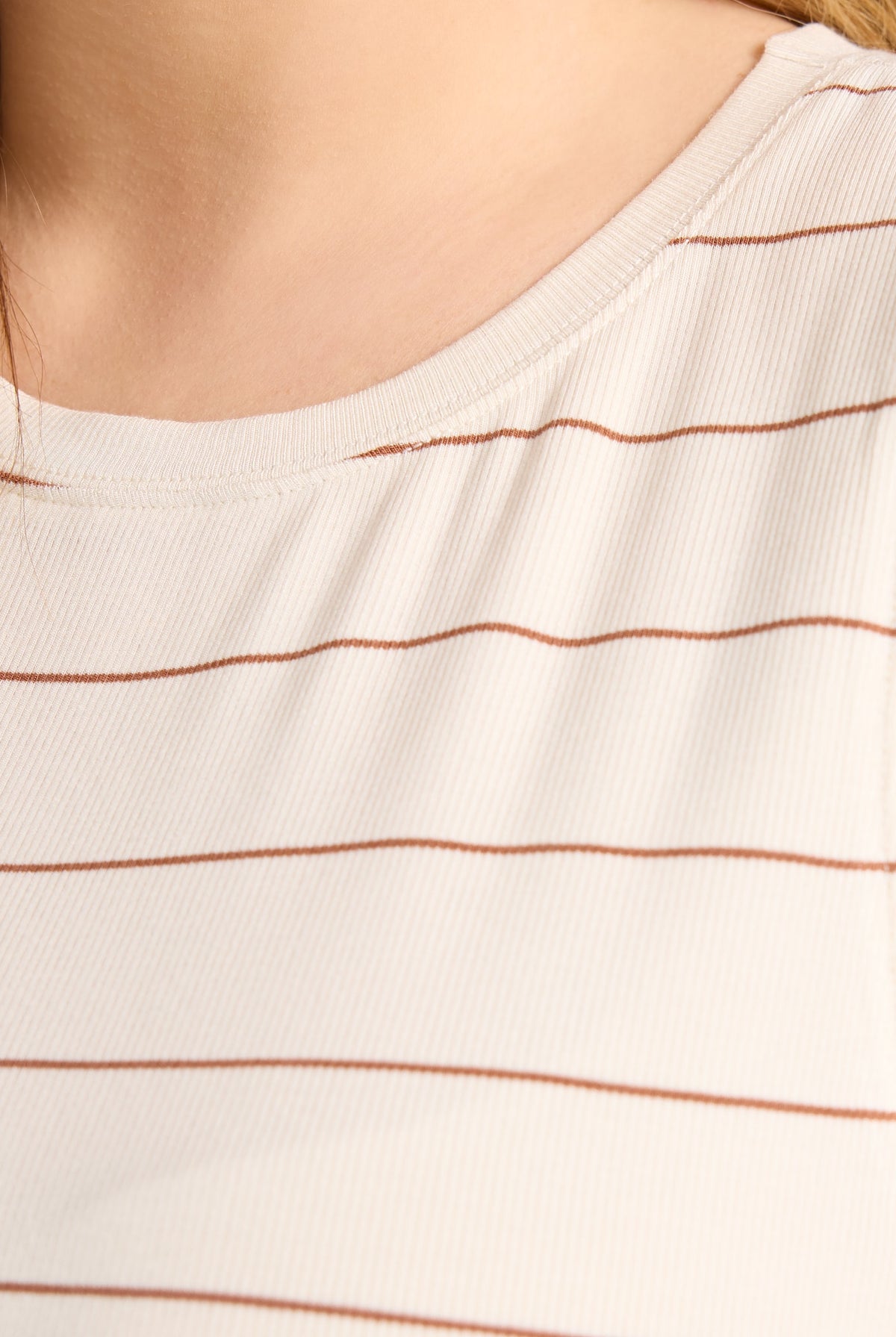 Ivory Tawny $|& Thread & Supply Sinclair Stripe Tank - SOF Front