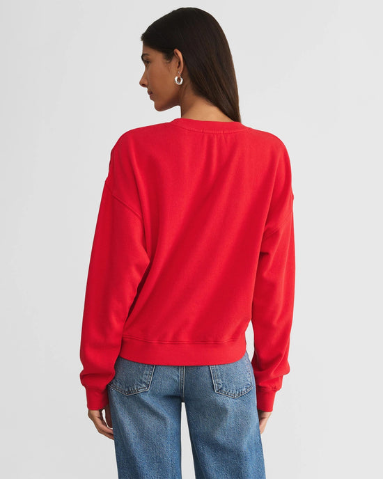 Cherry $|& Z Supply First Date Je Taime Sweatshirt - Hanger Side