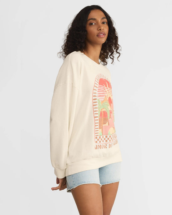 Sea Salt $|& Z Supply Paraiso Sunday Sweatshirt - Hanger Front