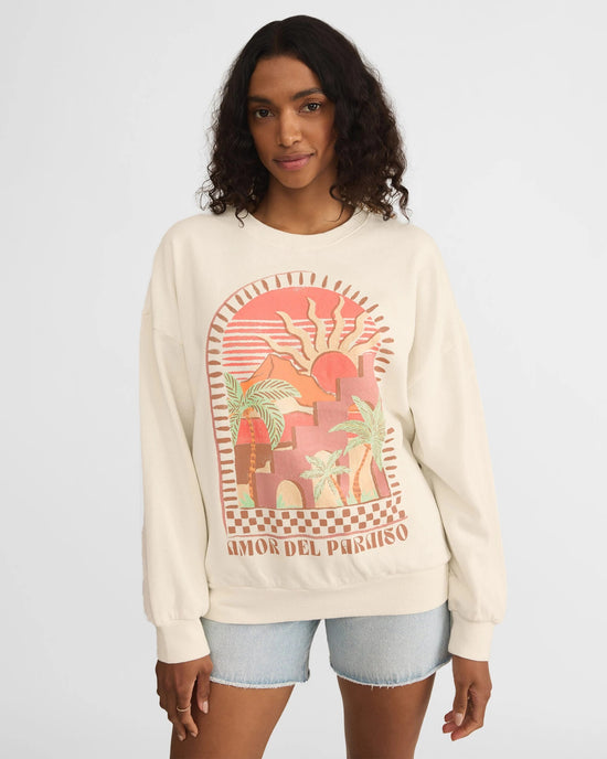 Sea Salt $|& Z Supply Paraiso Sunday Sweatshirt - VOF Detail