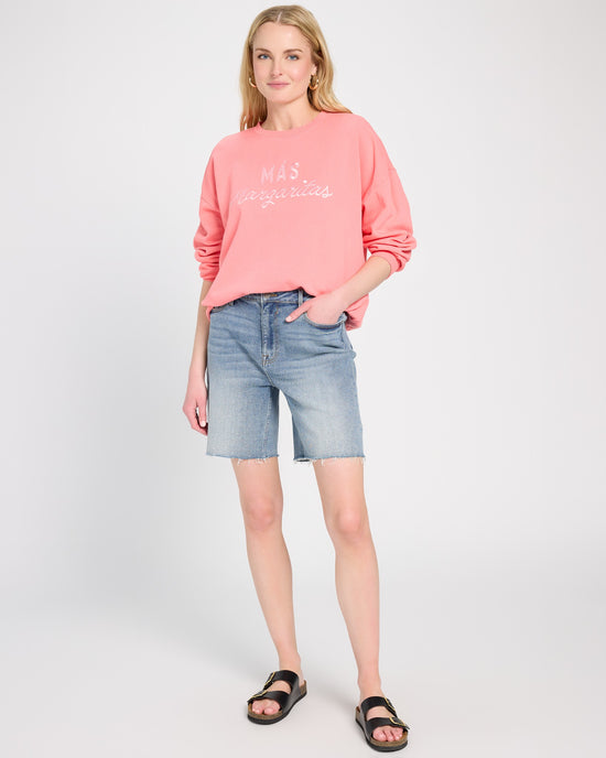 Sunset Pink $|& Z Supply Margs Sunday Sweatshirt - SOF Back