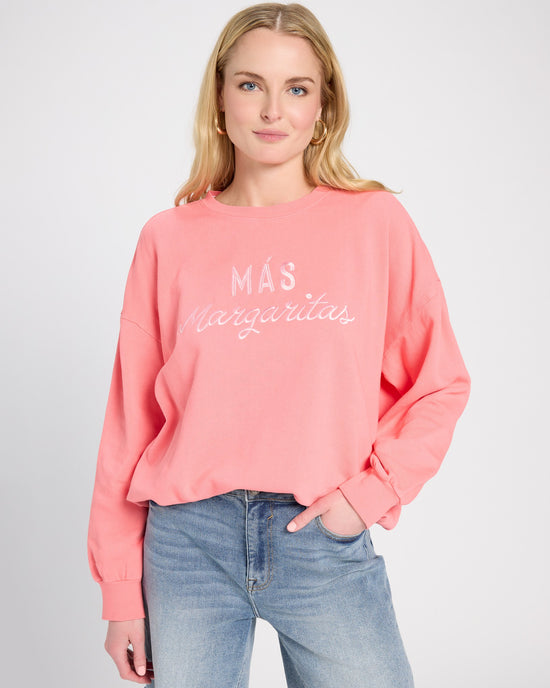 Sunset Pink $|& Z Supply Margs Sunday Sweatshirt - SOF Back