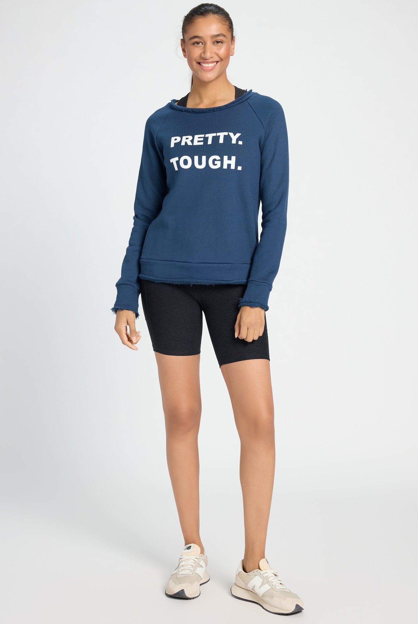 Ink Navy $|& Interval Pretty. Tough. Graphic Sweatshirt - UGC On Fig