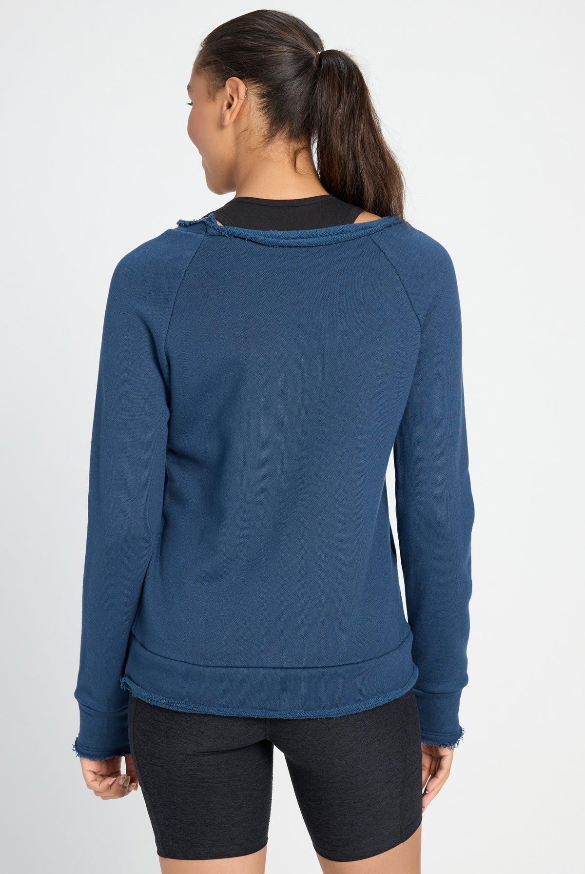 Ink Navy $|& Interval Pretty. Tough. Graphic Sweatshirt - SOF Back