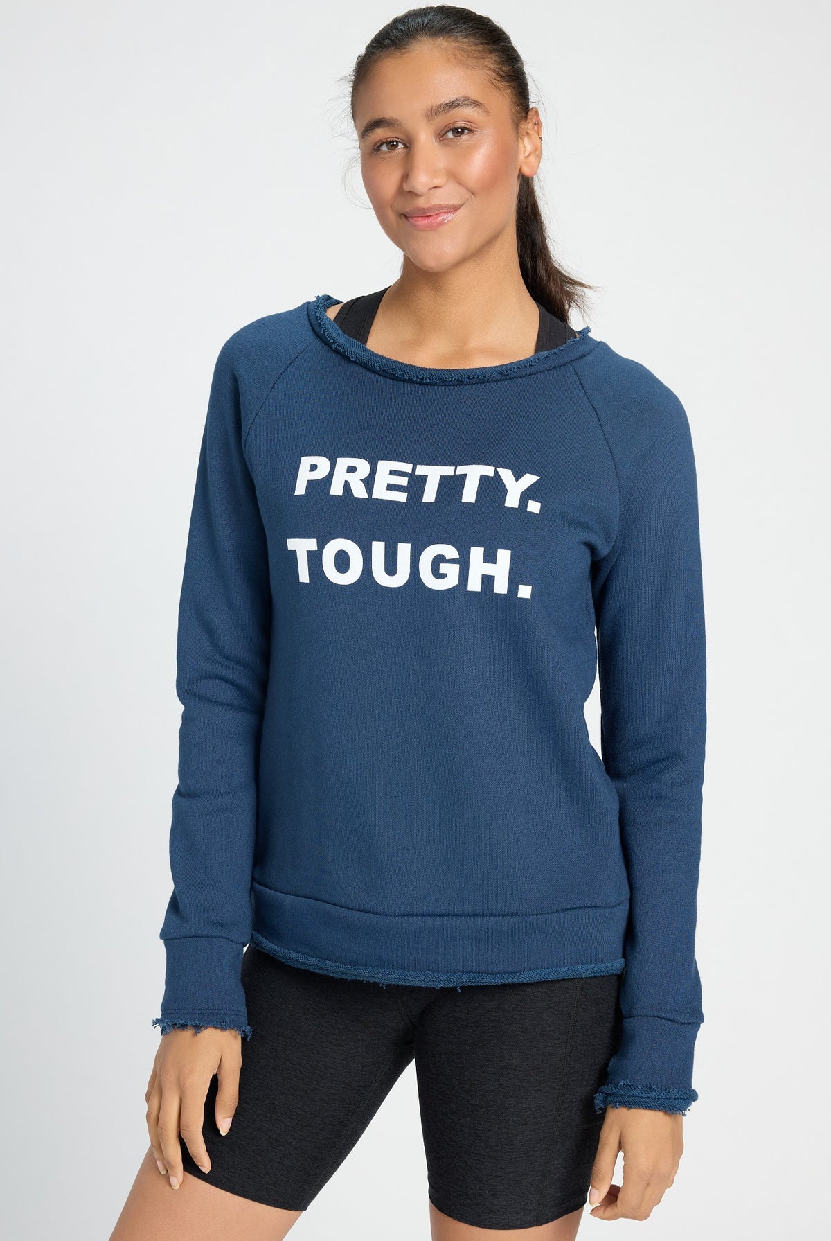 Ink Navy $|& Interval Pretty. Tough. Graphic Sweatshirt - SOF Front