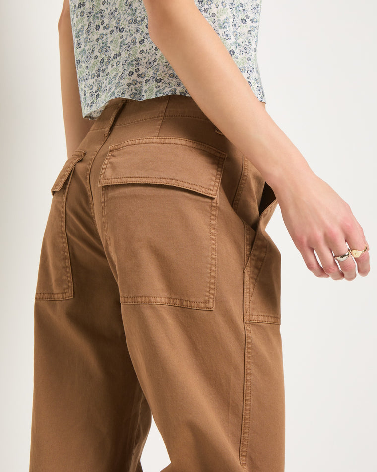 Camel $|& SEAS Bungalow Cuffed Twill Utility Pant - VOF Front