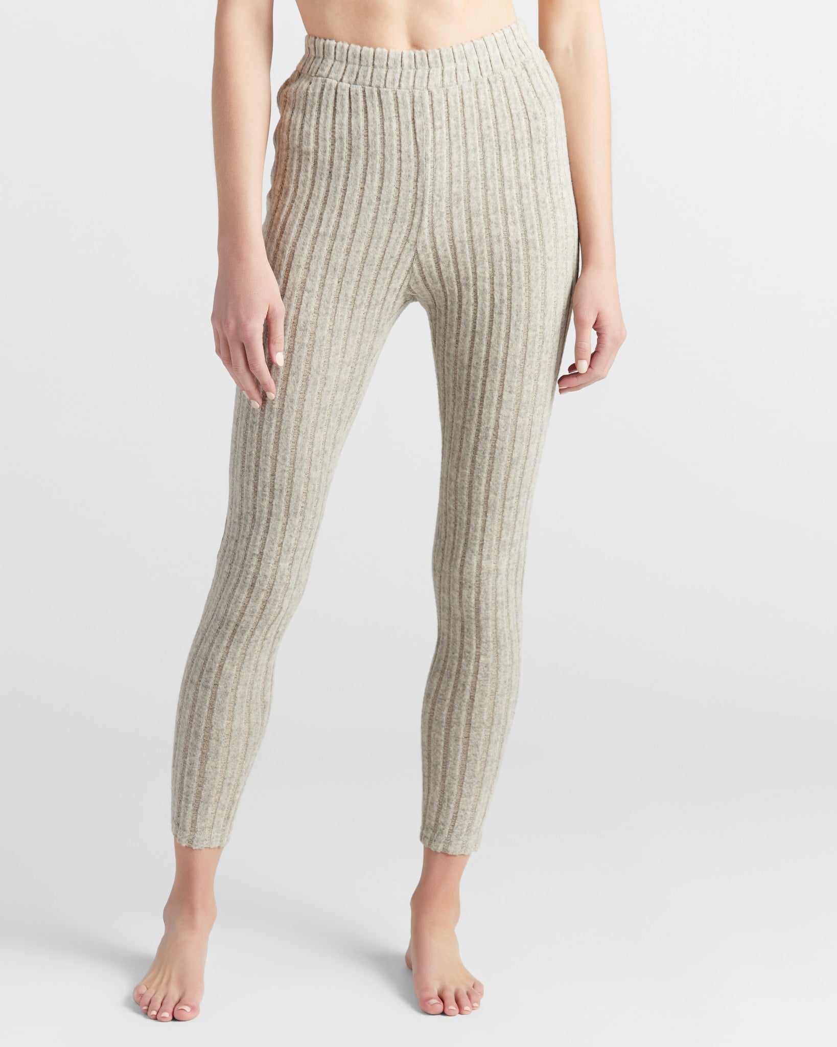 Taupe $|& Cozy CO Brush Ribbed Bottom - SOF Front