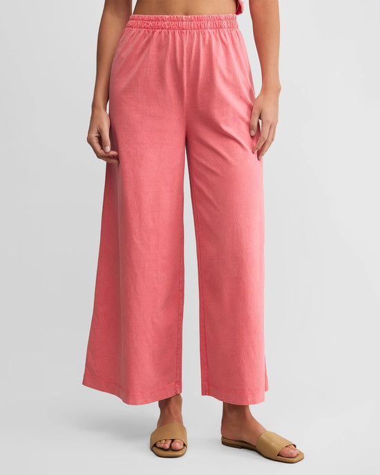 Sunset Pink $|& Z Supply Scout Jersey Flare Pant - VOF Detail