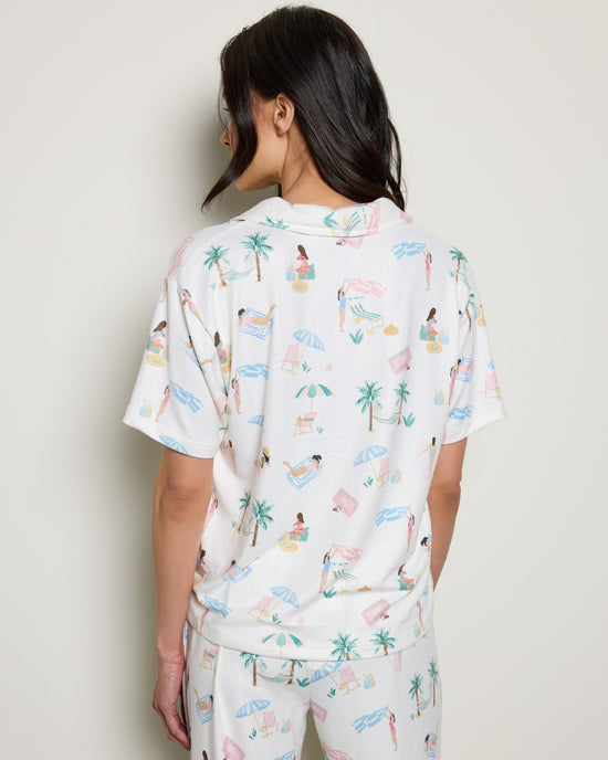 Bone $|& Z Supply Lounge Beach Days PJ Top - SOF Back