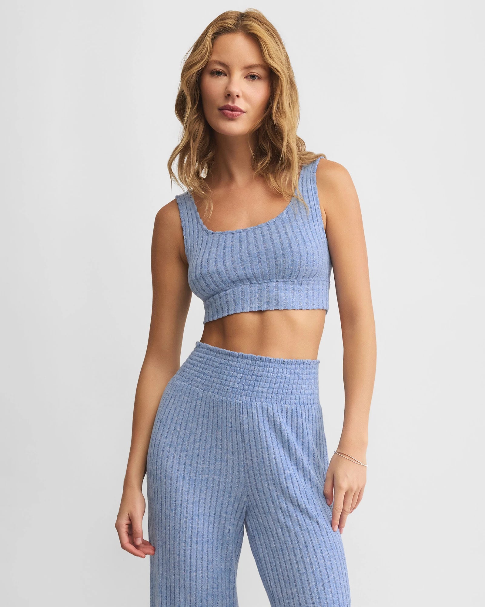 Riviera $|& Z Supply Zoe Ribbed Tank Bra - VOF Detail