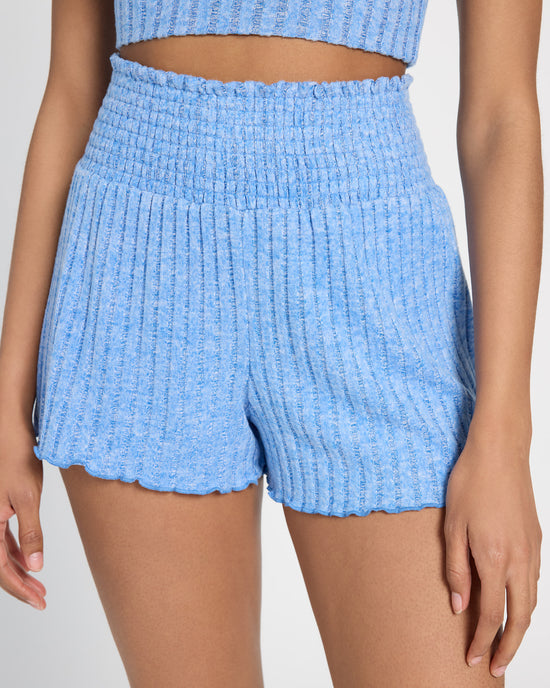 Riviera $|& Z Supply Lounge Dawn Smocked Ribbed Short - SOF Front
