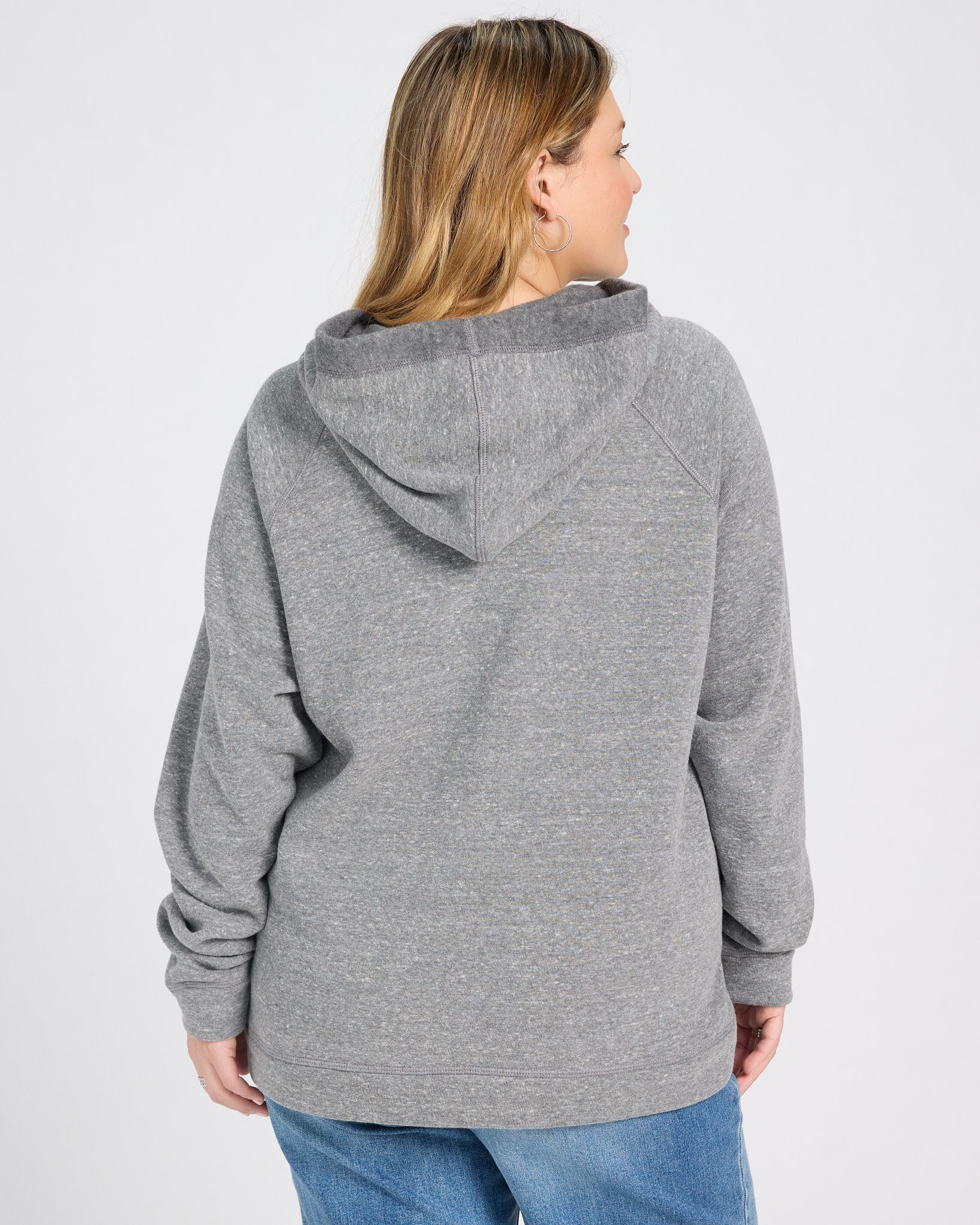 Heather Grey $|& SEAS Love You Forever Graphic Hoodie - SOF Back