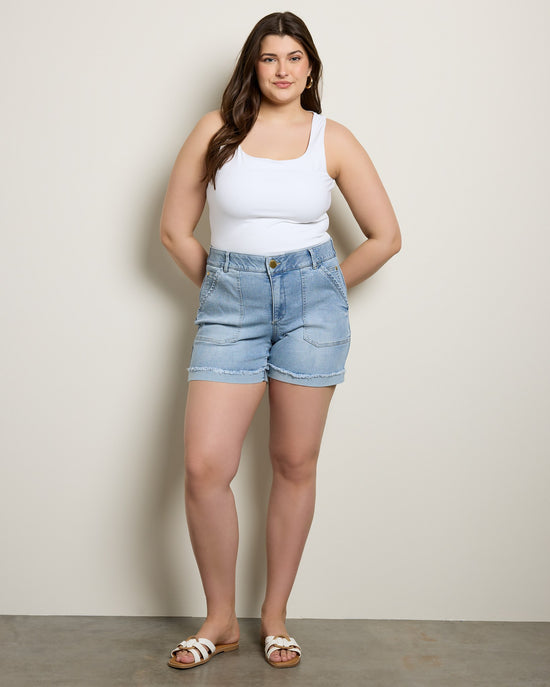 Powder Blue $|& Democracy Absolution High Rise Short - UGC On Fig