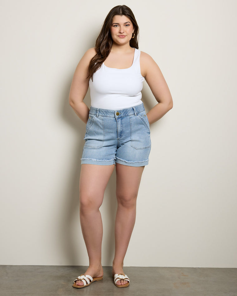 Powder Blue $|& Democracy Absolution High Rise Short - UGC On Fig