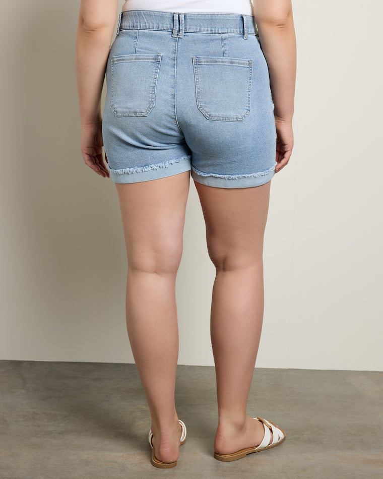 Powder Blue $|& Democracy Absolution High Rise Short - SOF Back