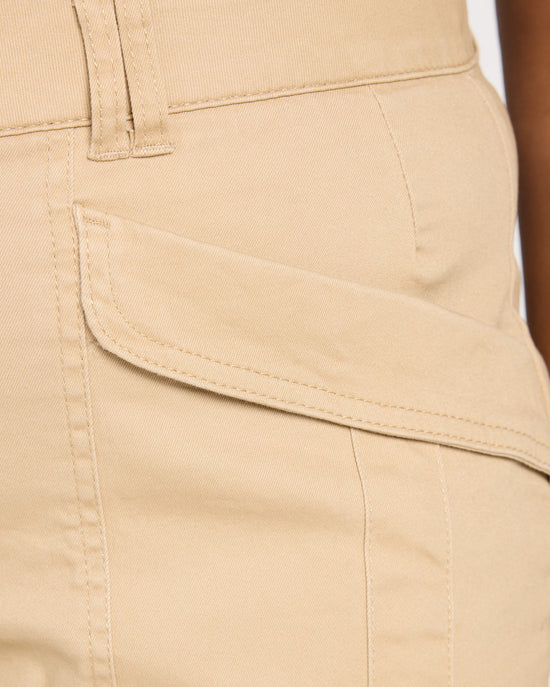 Vintage Walnut $|& Democracy High Rise Double Button Utility Short - SOF Full Front