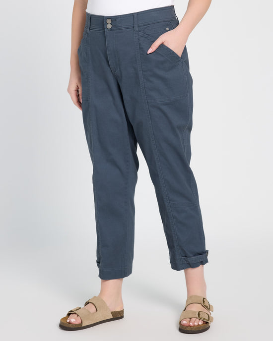 Orion Blue $|& Democracy Absolution High Rise Tapered Utility Pant - SOF Front