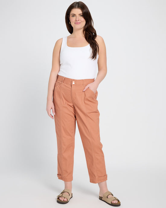 Raw Sienna $|& Democracy Absolution High Rise Tapered Utility Pant - UGC On Fig