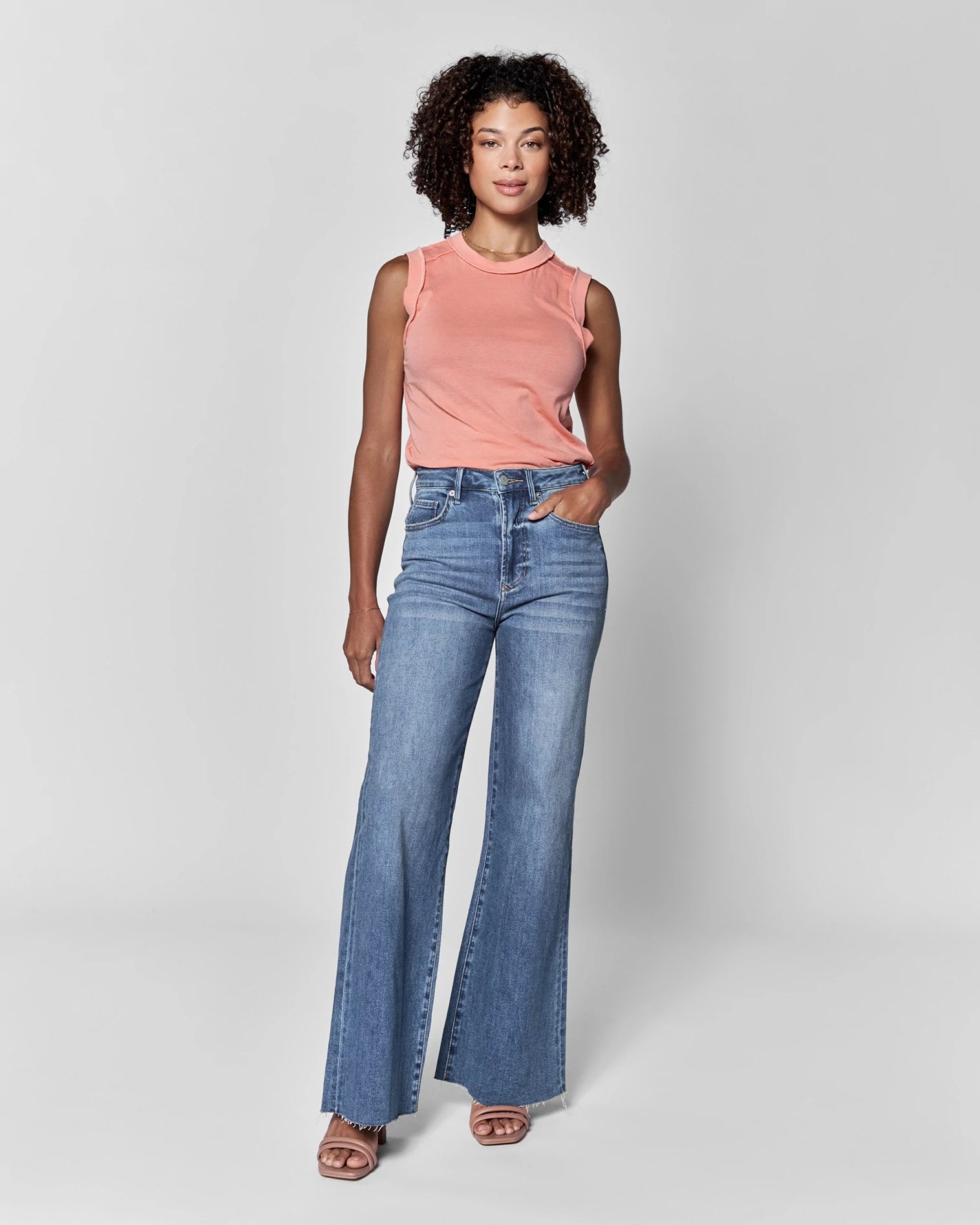 Natal $|& Dear John Fiona High Rise Wide Leg Jeans - VOF Detail