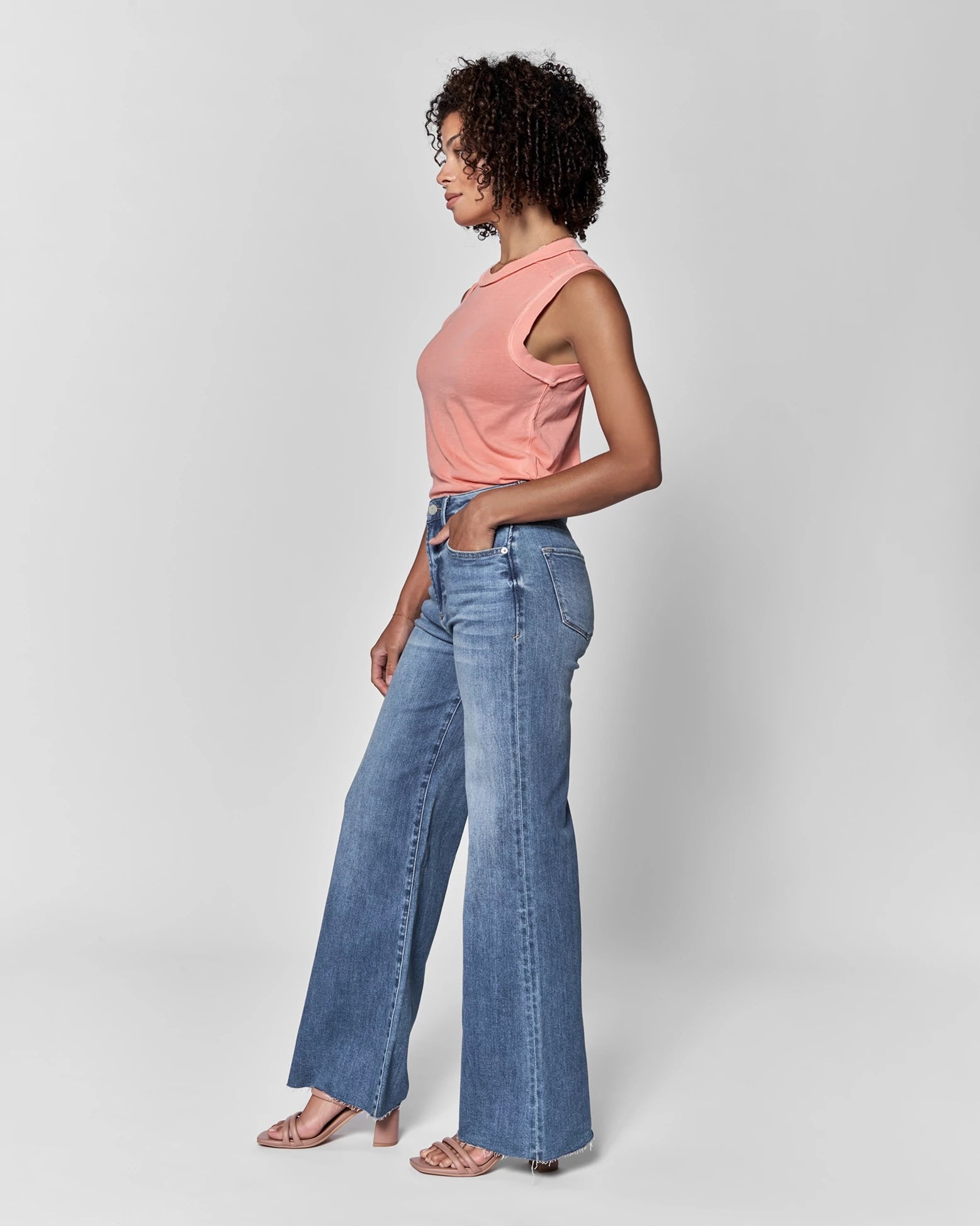 Natal $|& Dear John Fiona High Rise Wide Leg Jeans - Hanger Front