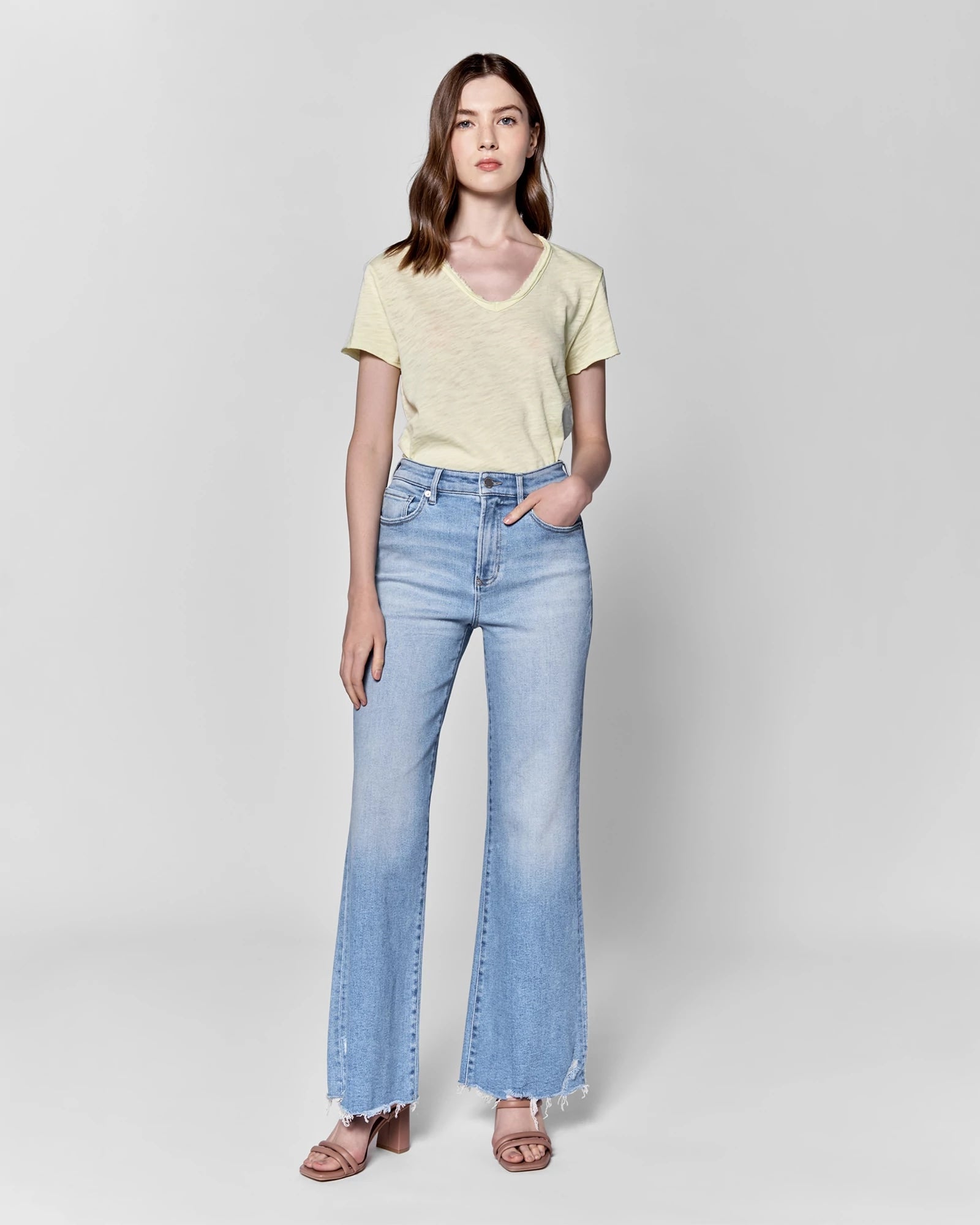 Sarasota $|& Dear John Fiona High Rise Wide Leg Jeans - VOF Detail