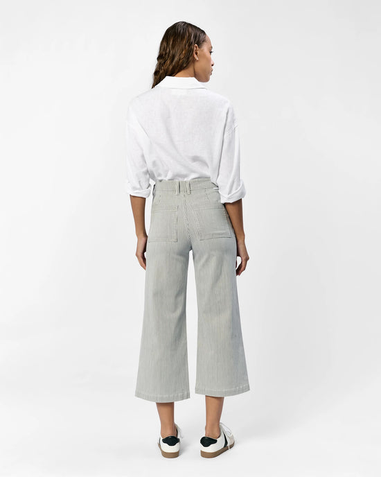 Railroad Grey $|& Dear John Audrey Super High Rise Wide Leg Jeans - Hanger Side