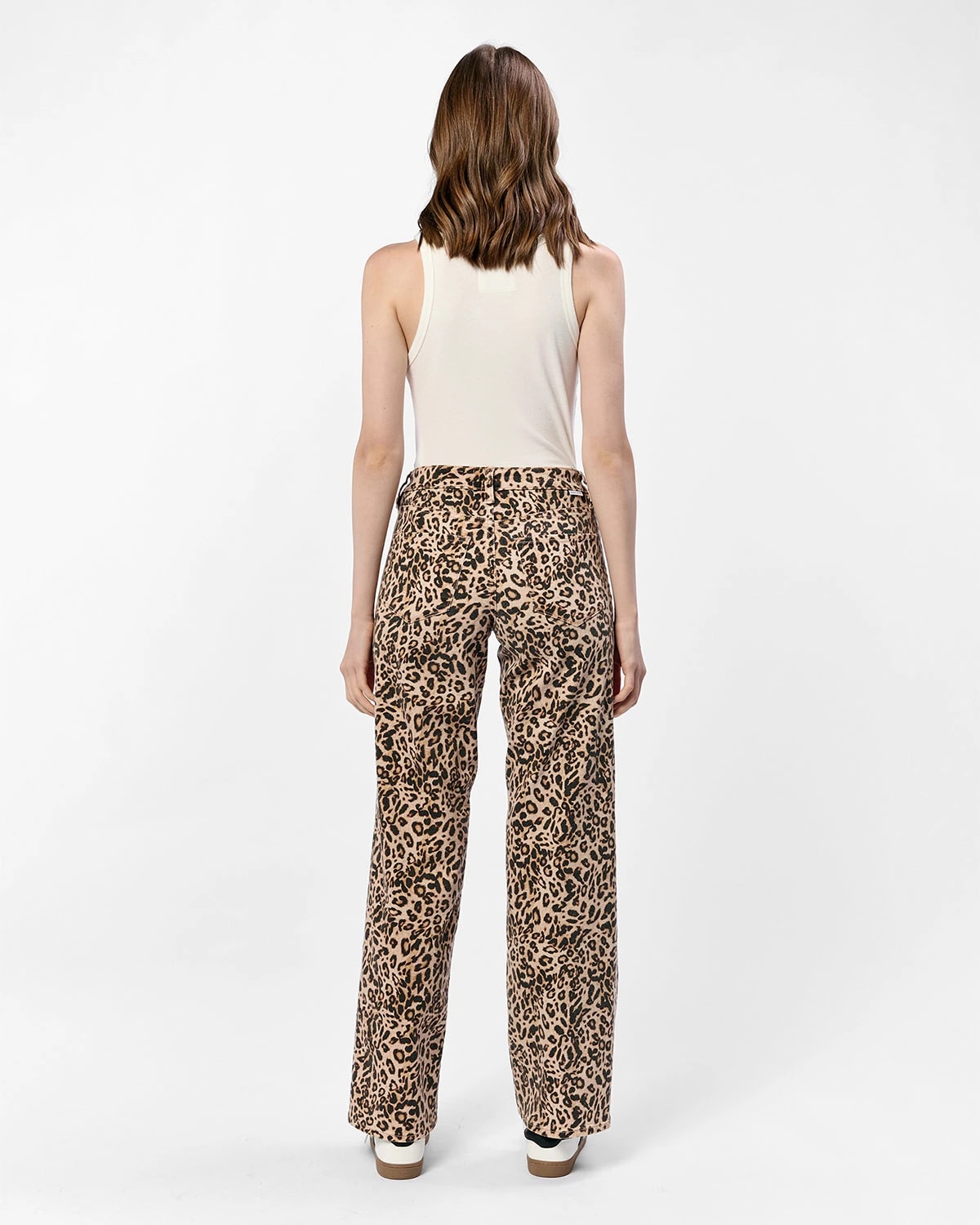 Safari Leopard $|& Dear John Taylor High Rise Straight Leg Jeans - Hanger Side