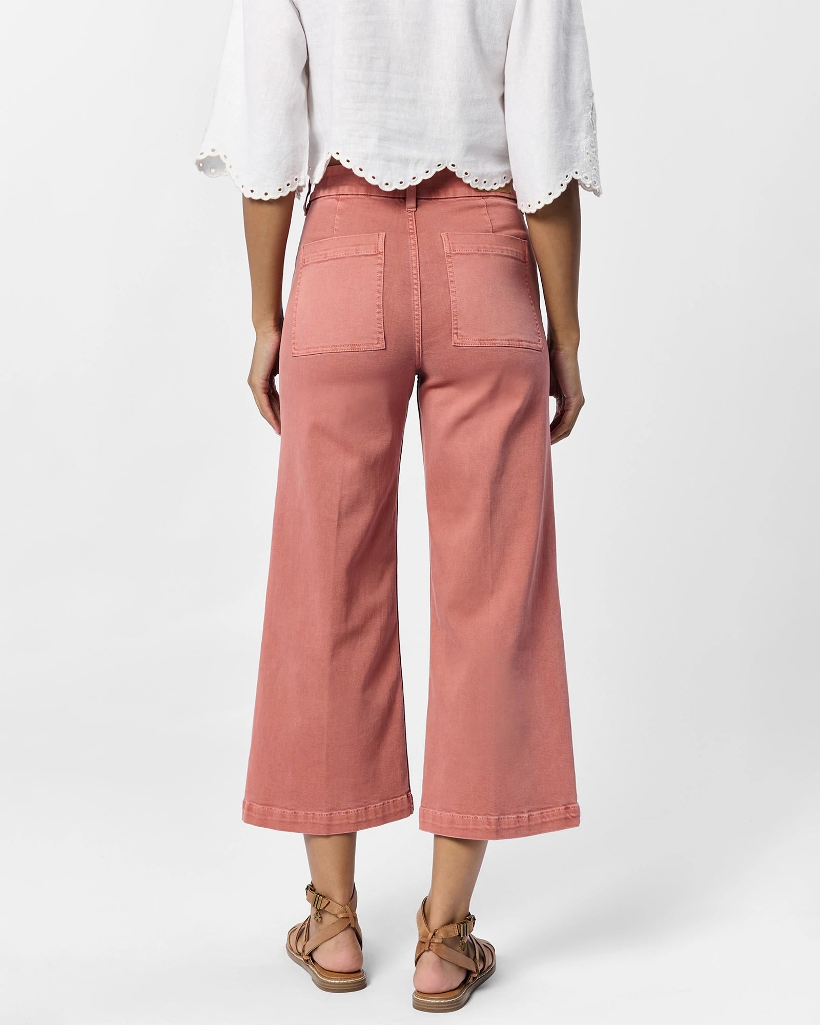 Terracotta $|& Dear John Audrey Super High Rise Wide Leg Jeans - Hanger Side