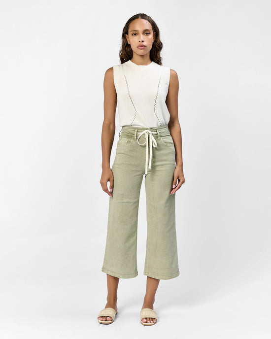 Sage $|& Dear John Audrey Super High Rise Wide Leg Jeans - VOF Detail