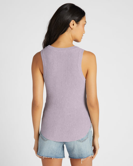 Dewy Iris $|& Another Love Cora High Neck Sleeveless Ribbed Top - SOF Back