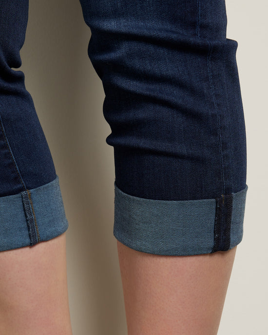 Doheny Dark $|& Liverpool Charlie Cuffed Cropped Skinny Jeans - SOF Full Front
