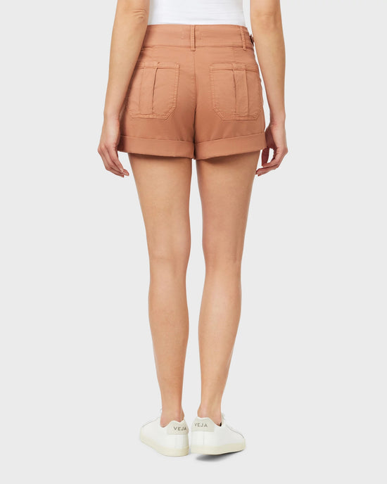 Brick $|& Kensie Mid Rise Double Roll Twill Short - Hanger Side