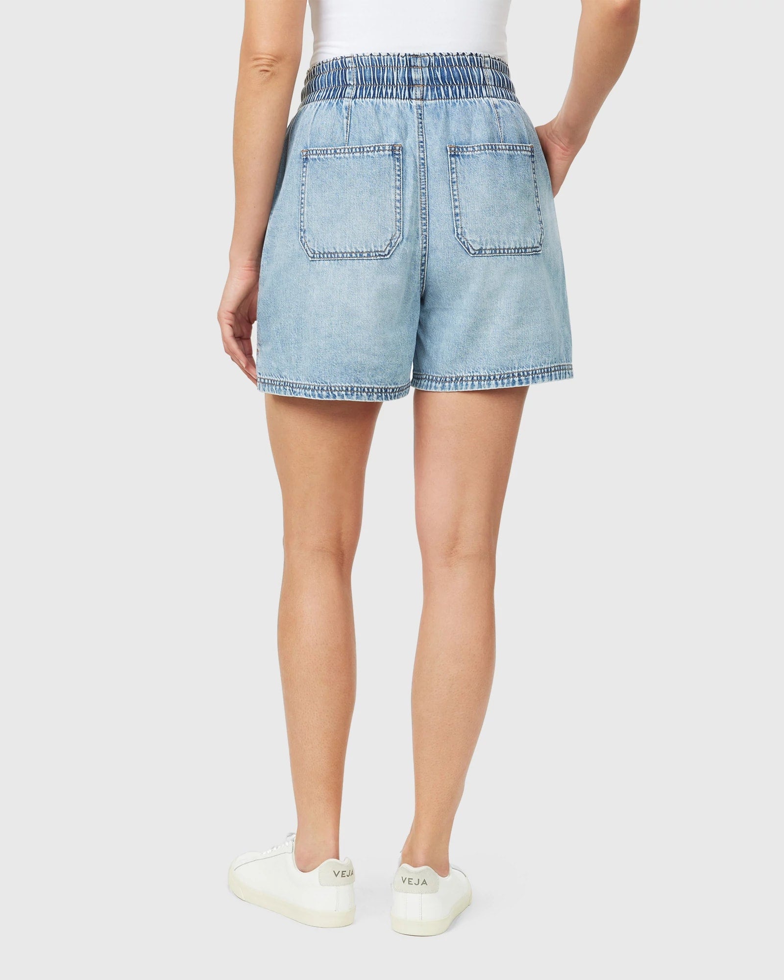 Marina $|& Kensie Tie Waist Tencel Short - Hanger Side