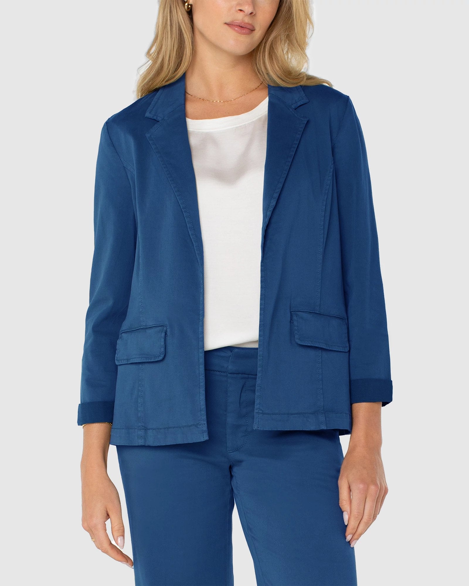 Goddess Blue $|& Liverpool Fitted Blazer - VOF Detail