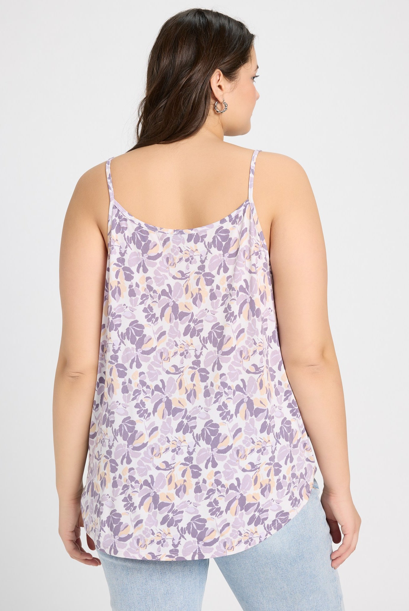 White/Lilac Floral $|& West Kei Floral Knit Cami - SOF Back